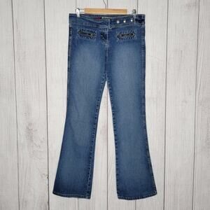 Vintage 90s Y2K Paris Blues Soulmate Bareback Belted Blue Jeans, size 13